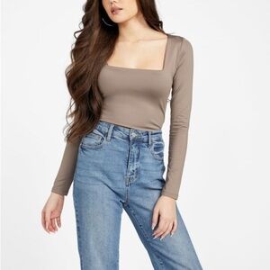 Guess Long Sleeve Fitted Bodysuit